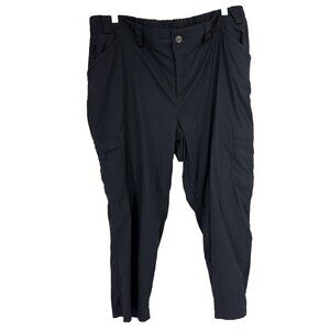 Duluth Trading Women 18 Dry on the Fly Capri Pants Black Outdoor Hiking Camp